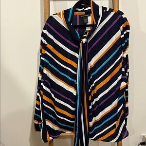 Ashley Stewart Striped Blouse NWT